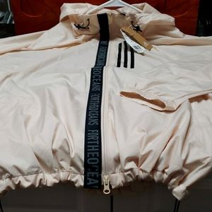 UNISEX XL ADDAIS LIGHT WIND BREAKER JACKET WITH HOOD NWT